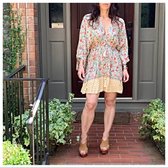 ✨LAST ONE ✨Beautiful kimono style deep V dress - Picture 6 of 6